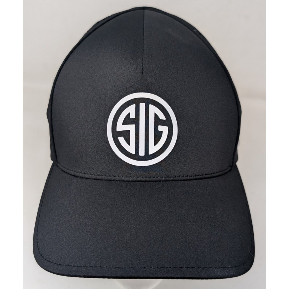 Sig Sauer‎ Max Michel Black Ball Cap Hat Flexfit Delta Vented Size Large / XL